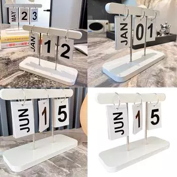 Настольный календарь Ежедневный мини-календарь Планировщик Двойной спиральный переплет Календарь Стоящий перекидной маленький настольный календарь Декор