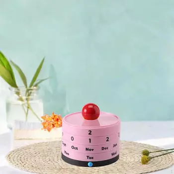 Настольный календарь, ежемесячный планировщик, акриловый аксессуар, украшение, вечный розовый