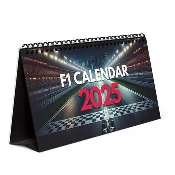 Настольный календарь F1 2025, почувствуйте азарт гонок, гоночный календарь 2025 года с дизайном трассы, подарок для поклонников F1 и любителей автоспорта Calendar