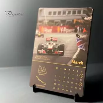 Настольный календарь F1 Racing Ежемесячный календарь Четкая печать Настольный календарь для украшения домашнего офиса