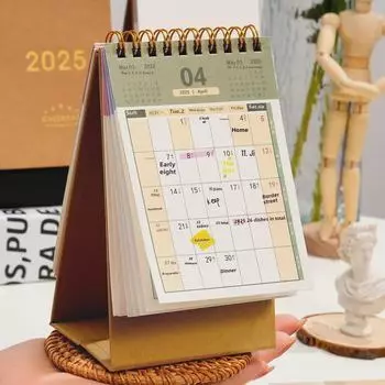 Настольный календарь из крафт-бумаги в стиле ретро на 2025 год: Минималистский стиль INS с датами вступительных экзаменов в колледж