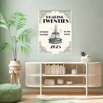 Настольный календарь на 2025, 12 месяцев, настенный календарь с разными узорами, легко повесить One Size