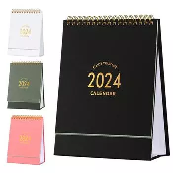 Настольный календарь на английском языке на 2024 год на 18 месяцев с июля 2023 года по декабрь 2024 года. Двухпроводная привязка. Домашний офис, школа. Планировщик ежемесячного расписания. Постоянный настольный календарь.