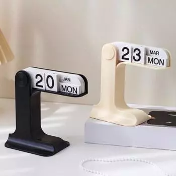 Настольный календарь, перекидной календарь, пластиковый настольный ежедневник, современный декор для фермерского дома, украшение для домашнего офиса чёрный