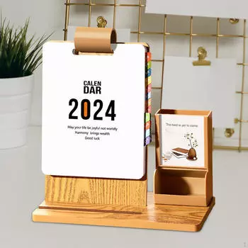 Настольный календарь, персональный ежедневник с подставкой для карандашей, настольный телефон