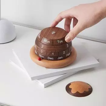 Настольный календарь Wooden Planet Perpetual с прочной основой, дата, неделя, месяц