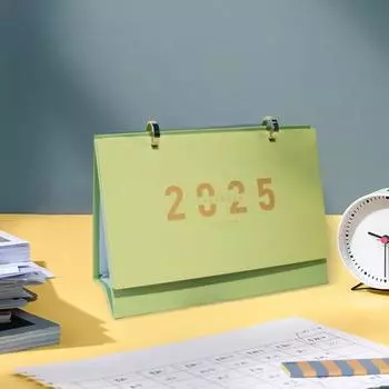 Настольный календарь Yousheng 2025 на 12 месяцев, перекидной настольный календарь, ежемесячный ежедневный календарь для планирования рабочего времени для домашнего офиса, декор стола S baby голубой