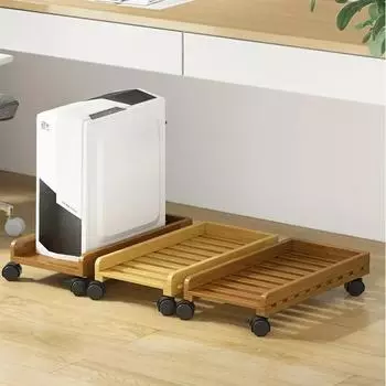 Настольный компьютерный шкаф из цельного дерева: Прочная полка шасси с охлаждающим съемным основанием Эффективная многофункциональная организация