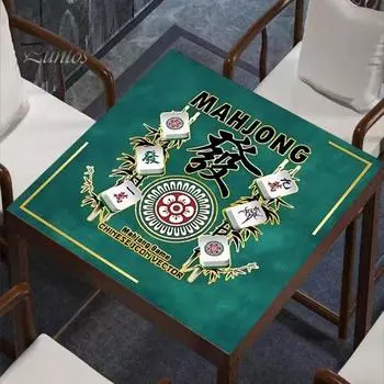 Настольный коврик для маджонга, покер, домино, маджонг, плитка, карточная настольная игра, противоскользящий шумоподавительный квадратный коврик для игры в маджонг 70cm зелёный