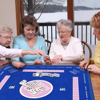 Настольный коврик для маджонга, покер, домино, маджонг, плитка, карточная настольная игра, противоскользящий шумоподавительный квадратный коврик для игры в маджонг 60x60cm зелёный