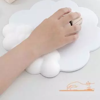 Настольный коврик для мыши, подставка для запястий, в форме облака, нескользящая основа, резиновый автоматический отскок, офисный компьютер, ноутбук, игровой ноутбук синий