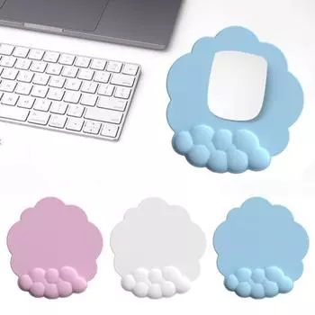 Настольный коврик для мыши, подставка для запястий, в форме облака, нескользящая основа, резиновый автоматический отскок, офисный компьютер, ноутбук, игровой ноутбук