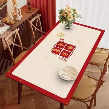 Настольный коврик Моющийся, маслостойкий и водонепроницаемый красный скатерть Настольный коврик 50*80cm