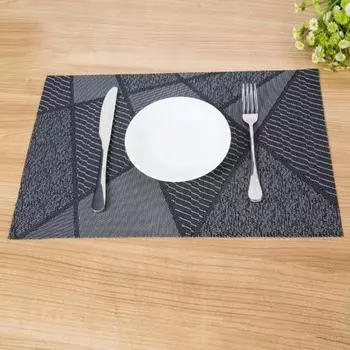 Настольный коврик, прочный маслостойкий прямоугольный коврик для чаши, скандинавский современный настольный коврик, изоляционная подушка для отеля чёрный