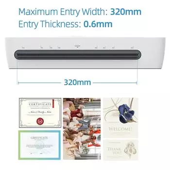 Настольный ламинатор, многофункциональная система горячего и холодного ламинирования формата А3, 2 ролика 12,5 UK Plug