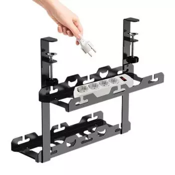 Настольный лоток для прокладки кабелей. Экономия места для сверления под столом. Лоток для прокладки проводов для стола и дома.