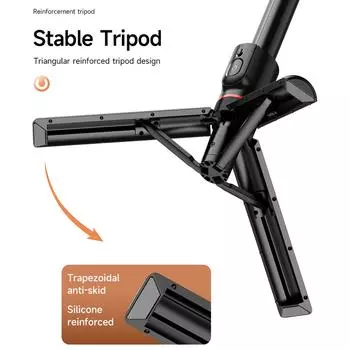 Настольный магнитный штатив для селфи с диагональю 41,1 дюйма и телескопическим стержнем, вращающийся на 240 градусов магнитный телефон чёрный