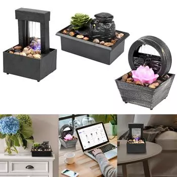 Настольный мини-фонтан, украшение, рождественский подарок, многофункциональный домашний орнамент, ремесло без батареи, удобный Lucky Box, домашний USB-бонсай