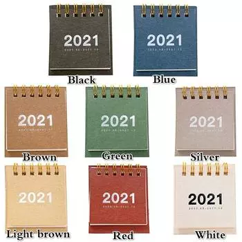 Настольный мини-календарь на 2021 год, креативные настольные украшения, портативный рабочий календарь, новогодний план, расписание black