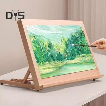 Настольный мольберт, доска для рисования с регулируемым углом наклона, деревянная доска для рисования, переносная настольная художественная стойка M