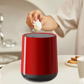 Настольный мусорный бак Мини Настольный декоративный многоцелевой ящик для хранения, экономящий место красный