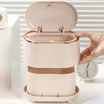 Настольный мусорный бак мусорное ведро большой отжим большое отверстие компактное хранение маленькая корзина