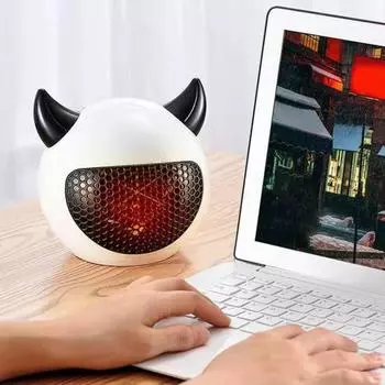 Настольный небольшой обогреватель Plug-and-Play с низким уровнем шума, защита от перегрева, домашний грелка для рук, ног, электрический обогреватель US Plug чёрный