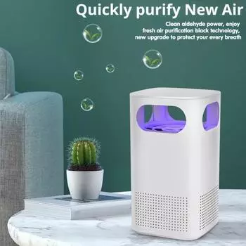 Настольный небольшой очиститель воздуха с питанием от USB, высокоэффективный, малошумный, портативный очиститель воздуха для домашнего офиса, устраняющий запахи белый