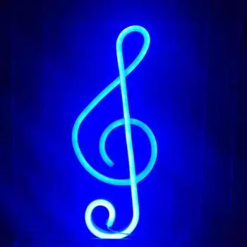 Настольный неоновый свет Экологически чистая романтическая защита глаз Музыкальная нота Неоновая вывеска Музыкальная нота Неоновая вывеска Праздничная вечеринка Светодиодная лампа Светодиодный неоновый свет розовый