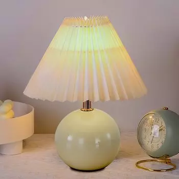 Настольный непрямой стенд ночной для кормления грудью плиссированный шнуровой керамический светильник на день рождения новоселье вспомогательный настольный светильник прикроватный керамический ночной светильник современный японский