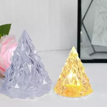 Настольный ночник в форме айсберга, акриловая статуэтка со светодиодной подсветкой, декор стола, экологичная лампа для создания атмосферы у кровати, рождественский подарок в гостиной S