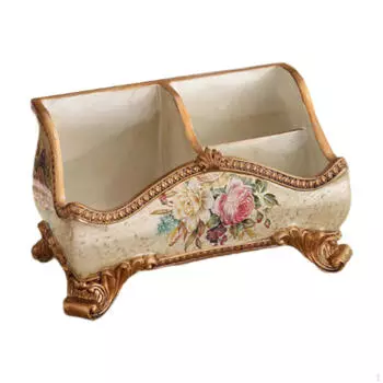 Настольный органайзер, держатель пульта дистанционного управления, многофункциональный, смоляной, европейский, для хранения косметики на рабочем столе шампанского