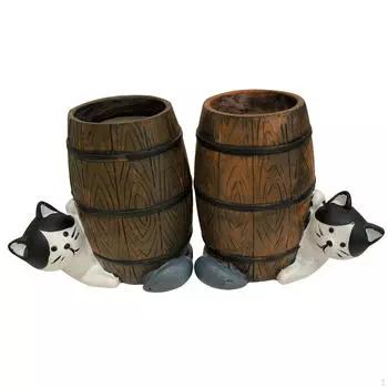 Настольный органайзер для ручек и кистей, забавный дизайн скульптур для дома и школы коричневый