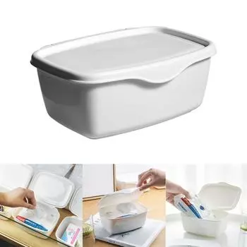 Настольный органайзер для салфеток, ящик для хранения влажных салфеток для гостиной, спальни, кухни, большой емкости, диспенсер для салфеток, пылезащитный