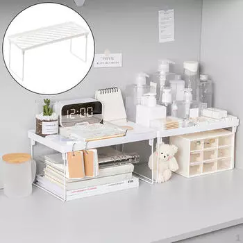 Настольный органайзер для ванной комнаты, кухонная полка для хранения книг, вешалка для одежды, разделитель шкафа, многофункциональный M