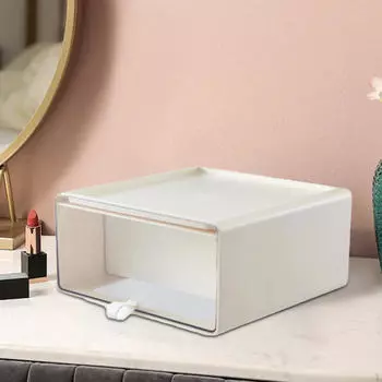 Настольный органайзер, ящик, штабелируемый стол, стильный ящик для хранения, дисплей для офиса, розничной торговли кремовый