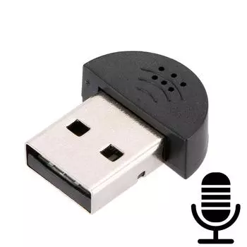 Настольный ПК Ноутбук Распознавание голоса Мини USB 2.0 Микрофон Компьютерные микрофоны Микрофон с голосовой трубкой чёрный