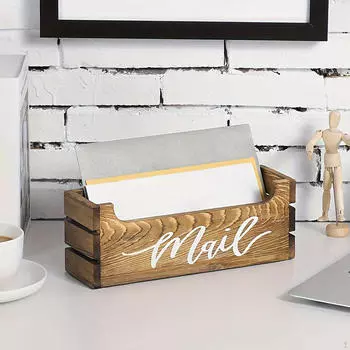 Настольный почтовый органайзер сортировщик деревянный ручной работы настольный ящик для полок прихожей дома