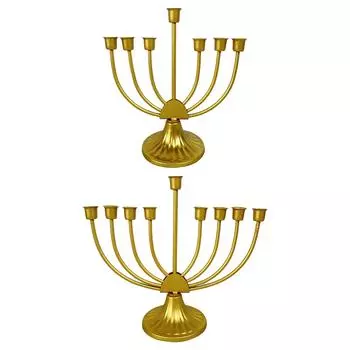 Настольный подсвечник Je Je, украшение на широком прочном основании, украшения для вечеринок, украшение на Хануку, энора для полки стола 7 Branched
