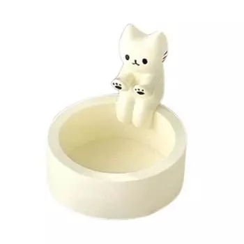 Настольный подсвечник в форме милого мультяшного кота, подсвечник из синтетической смолы, подсвечник для украшения дома Cat