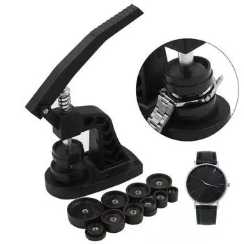 Настольный пресс для часов, 4 отверстия для позиционирования, простые в использовании инструменты для ремонта, часы назад ближе к дому