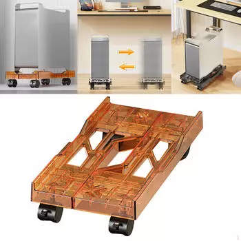 Настольный процессор, вращающаяся подставка, компьютерная тележка, полая конструкция, практичный кронштейн для мэйнфрейма оранжевый