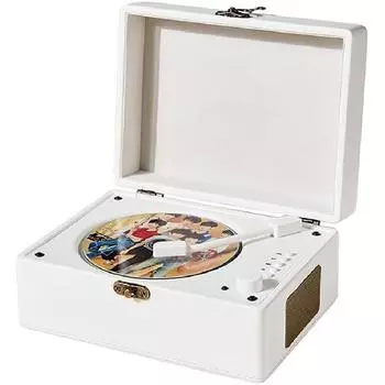 Настольный проигрыватель компакт-дисков Bluetooth 5.0 с динамиком, портативный проигрыватель компакт-дисков для дома, проигрыватель компакт-дисков в ретро-чемодане, программная голосовая почта коричневый