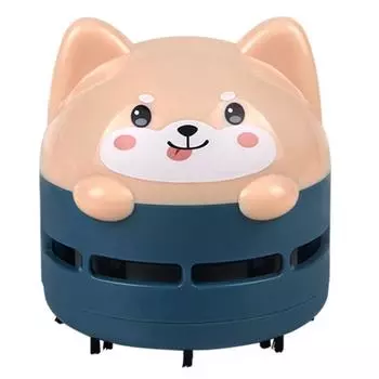 Настольный пылесос для студентов с мощным всасывающим усилителем, беспроводной настольный пылесос с мусорным контейнером темно-синий