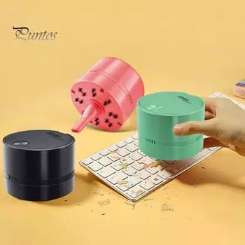 Настольный пылесос Мощный аккумуляторный пылесос с запуском одной кнопкой Ручной беспроводной мини-пылесос Пылеуловитель чёрный