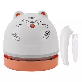 Настольный пылесос с щеткой для чистки насадок, портативный мини-пылесос для стола тигровый