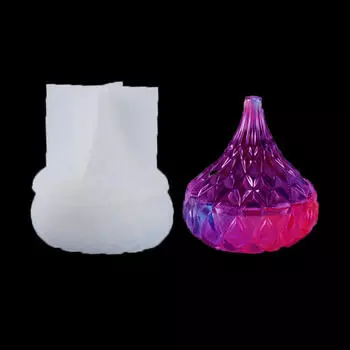 Настольный ящик для хранения бриллиантов в форме пирамиды DIY для ювелирных изделий из смолы