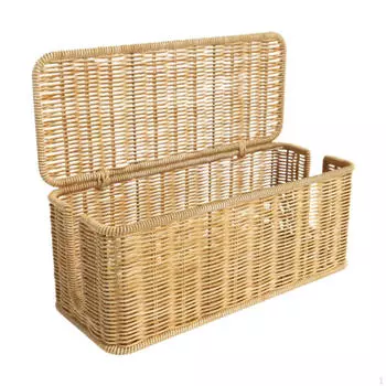 Настольный ящик для хранения кабелей, пылезащитный, 2 открытых слота, органайзер, шнуры, спрятанные для