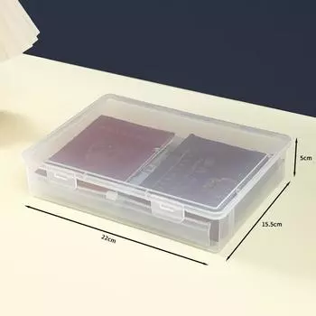 Настольный ящик для хранения книг A4 Пластиковый прозрачный для студенческих тестовых работ Канцелярские товары Офисная сортировка Идентификационный ящик
