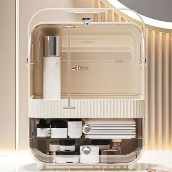 Настольный ящик для хранения косметики, контейнер для косметики, переносной держатель для косметики, органайзер для туалетного столика L